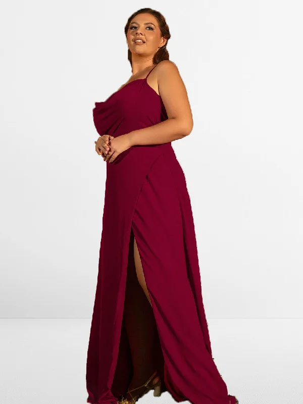 Luxury Fashion 2025 Burgundy Mother Of The Bride Dresses Plus Size Sleeveless Slip