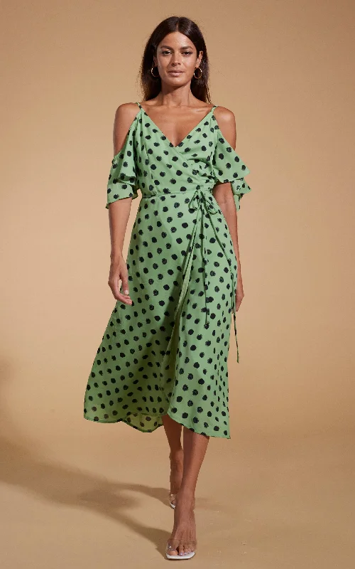 Women's Clothing for Every Season and Trend Ivy Dress Green Polka Dot