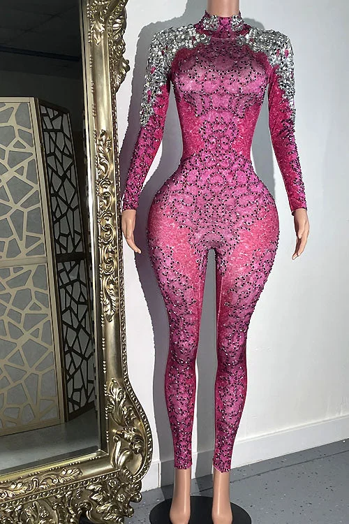 Best Online Women's Boutiques Mandy Pink Diamante Bodysuit