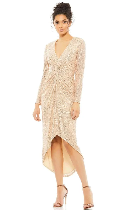 Minimalist Women's Fashion Clothing Ieena Duggal - 26549I Sequin High Low Dress