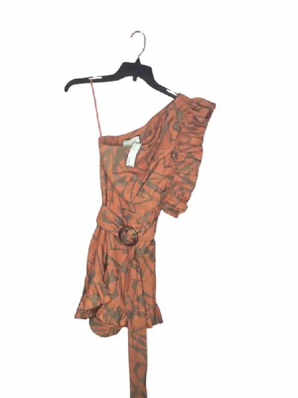 Quality Wear Alexis orange and brown Size M Romper