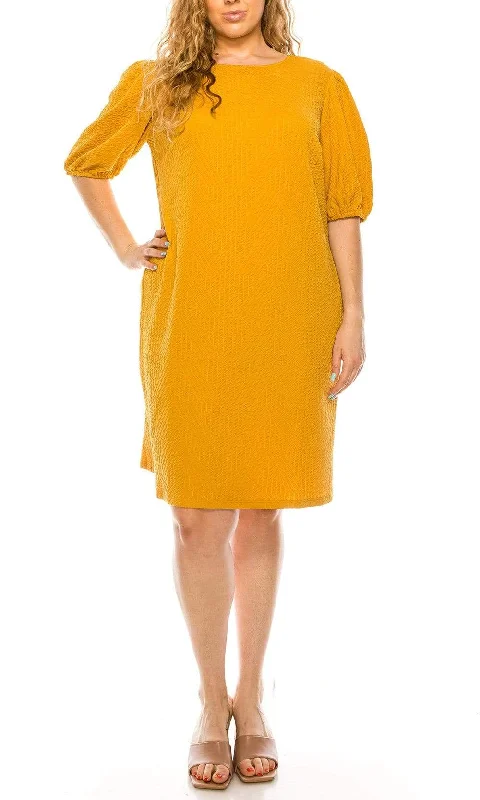 Huge Price Cut London Times - T5376W Elbow Length Midi Crepe Dress