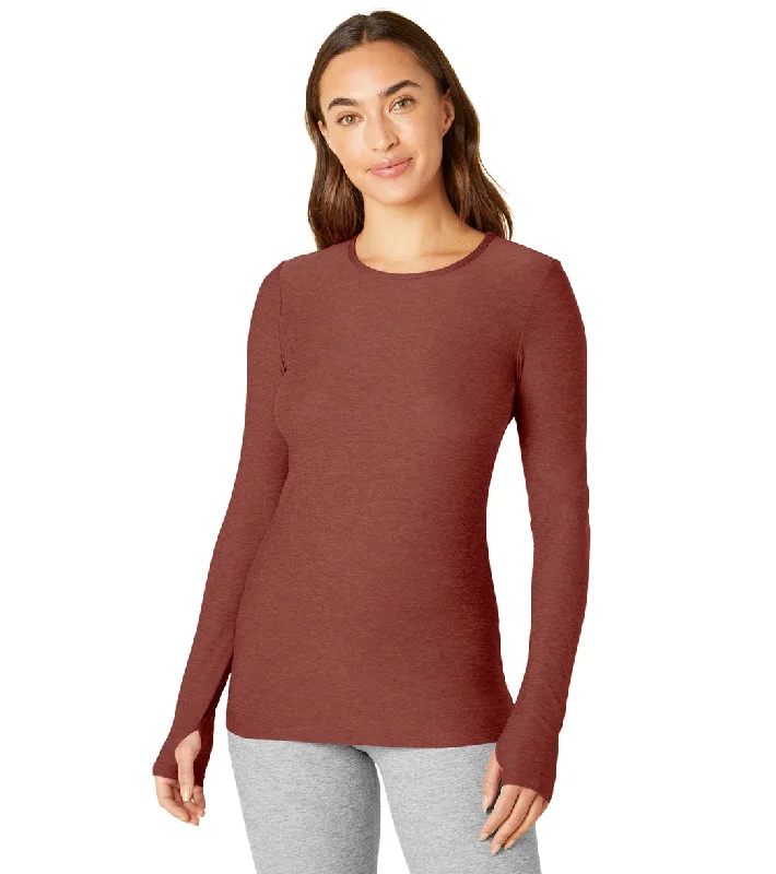 Clothing Online Beyond Yoga Featherweight Spacedye Classic Crew Pullover Grape Rose Heather