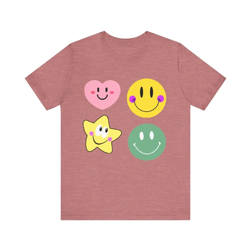 Effortless Chic for Women Kids Smiley Emoji T-Shirt