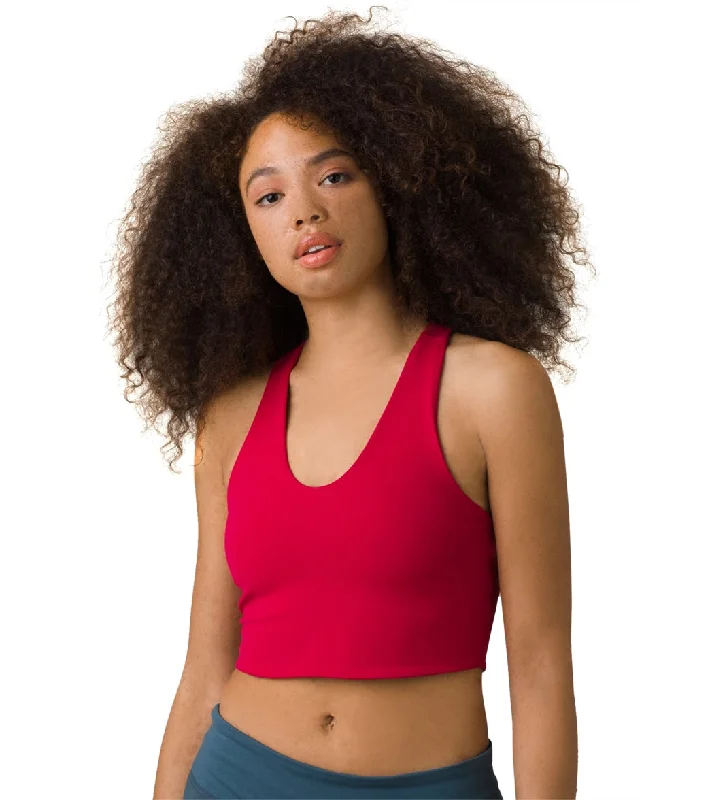 Flash Discount prAna Momento Yoga Crop Top Red Berry