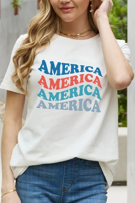 Discover Now Simply Love AMERICA Graphic Cotton Tee