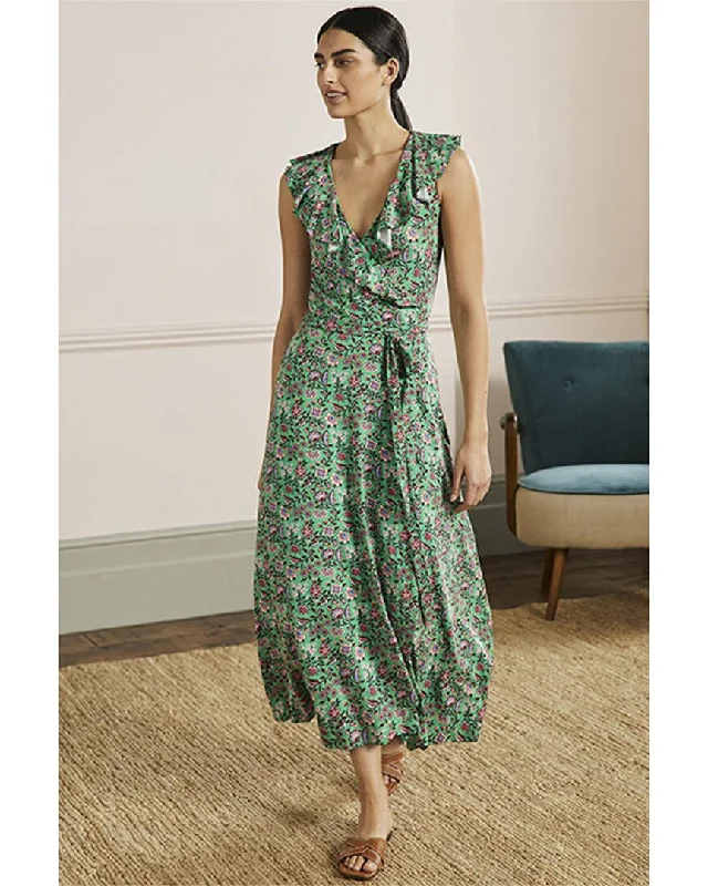 Early Bird Offer Boden Saskia Wrap Jersey Maxi Dress