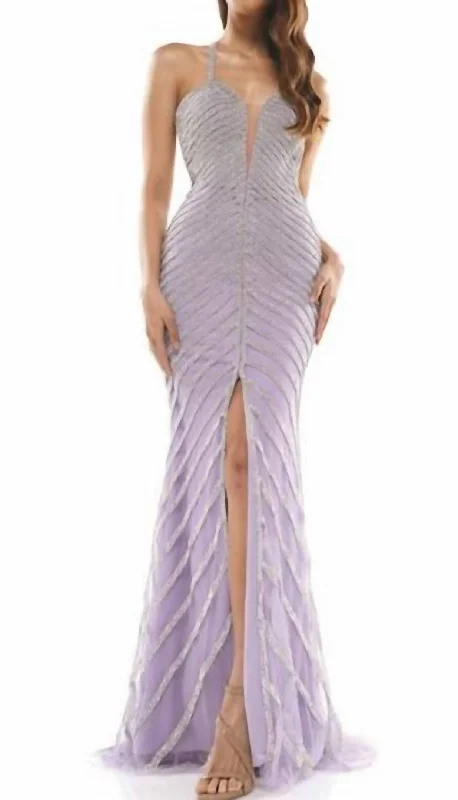 Extreme Clearance Deals Floral Lace Gown In Lilac