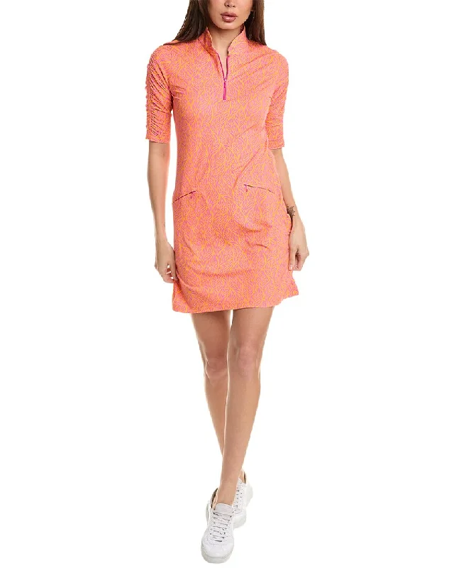 Style Streetwear IBKUL Elbow-Sleeve Shift Dress