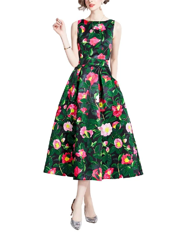 Feminine Dresses for Women in Bold Prints KAIMILAN Midi Dress