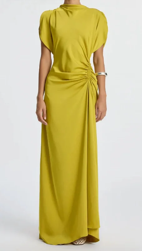 Embrace New Fashion Nadia Long Gown In Cactus Blo