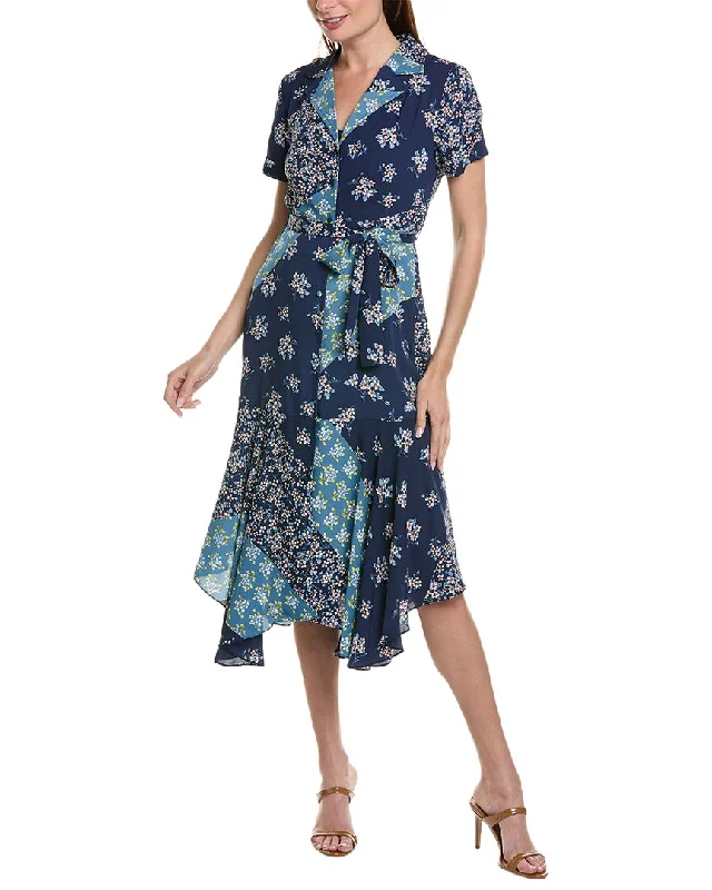 Women's Fashion Clothing Nanette Nanette Lepore Printed Crepe Chiffon Shirtdress