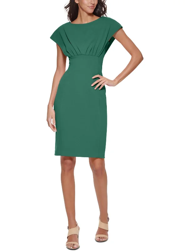 Flash Sale Or Flash Sales Petites Womens Pleated Polyester Sheath Dress