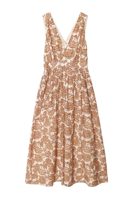 Comfort First Women's Wear Rayven Dress In Cream Toffee