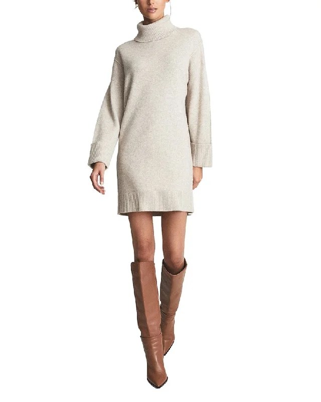 Casual Women's Clothing Online Reiss Lucie Knitted Roll Neck Wool-Blend Dress