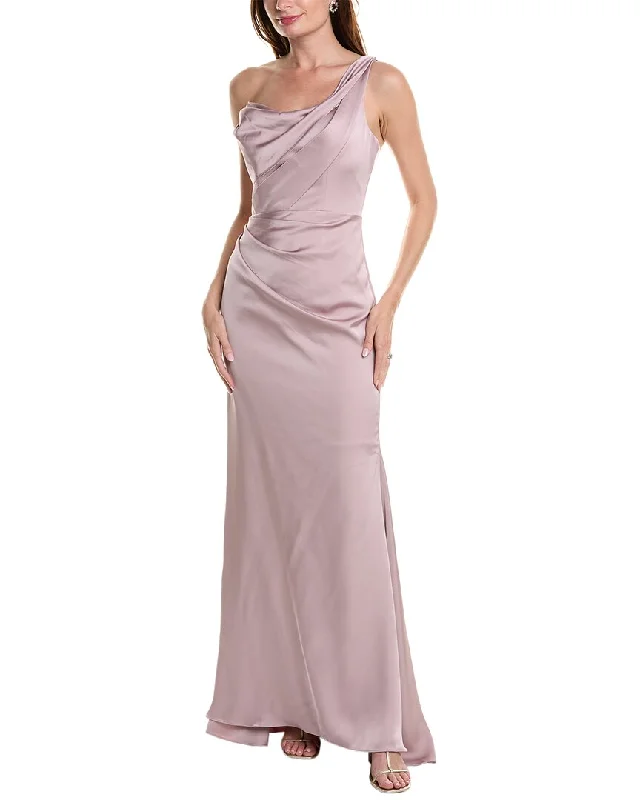 Trend Driven Wardrobe Rene Ruiz One-Shoulder Gown