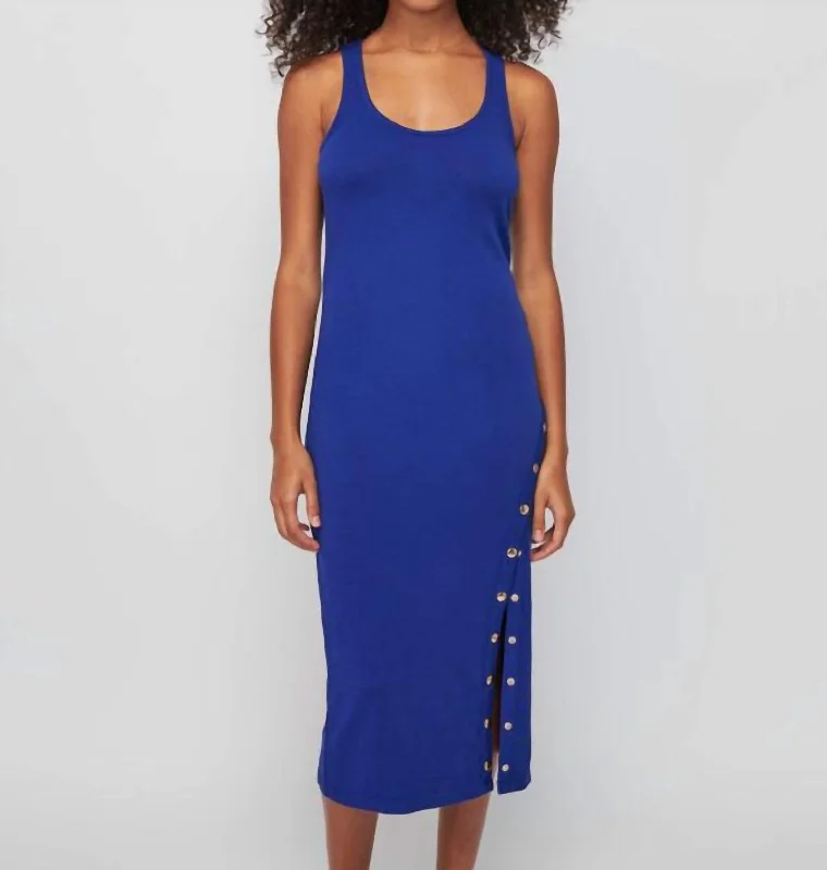 Casual Wear Sevan Dress In Cobalt Blue