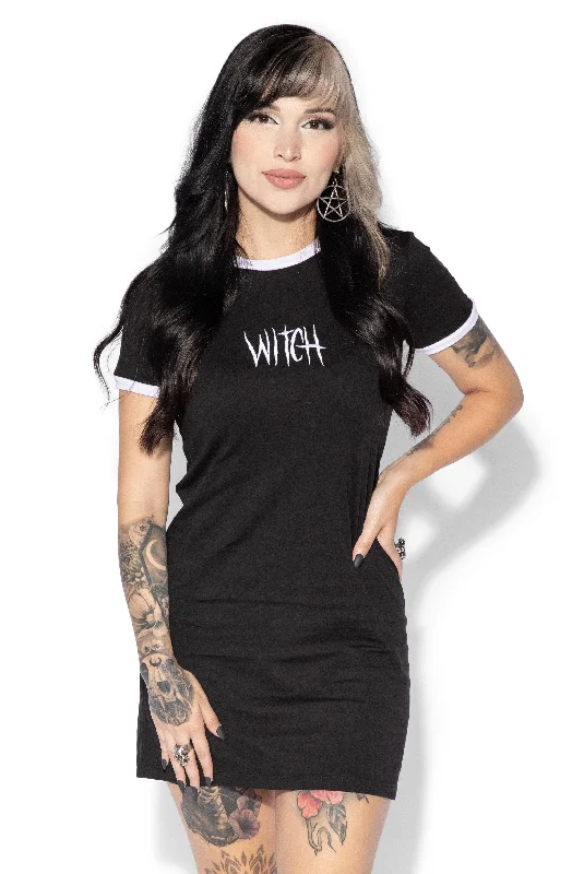 Outfits Ideas Witch - Embroidered Ringer Dress