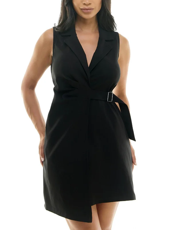 Timeless Elegance Redefined Womens Asymmetric Rayon Sheath Dress