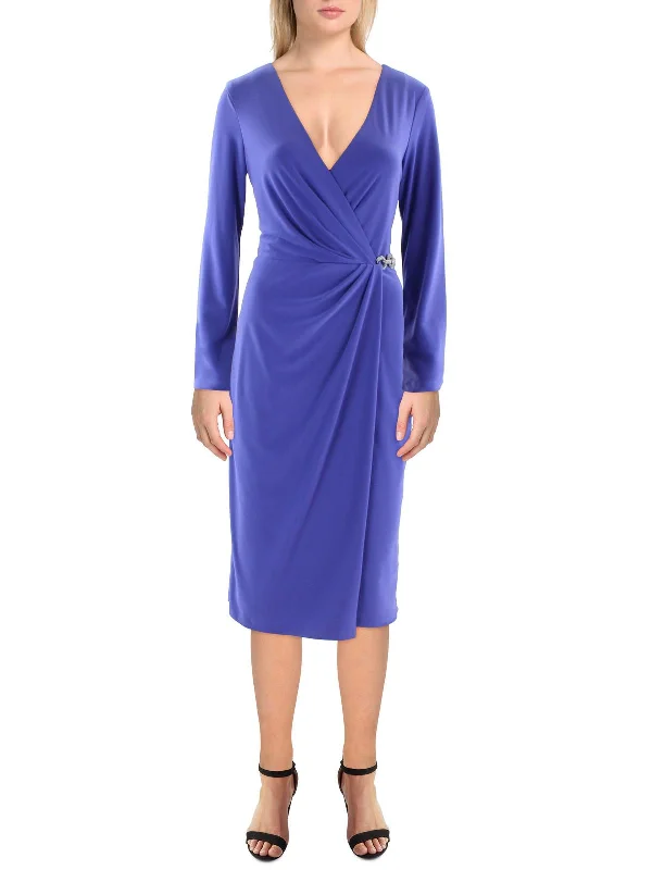 Special Offers Womens Faux Wrap Short Wrap Dress