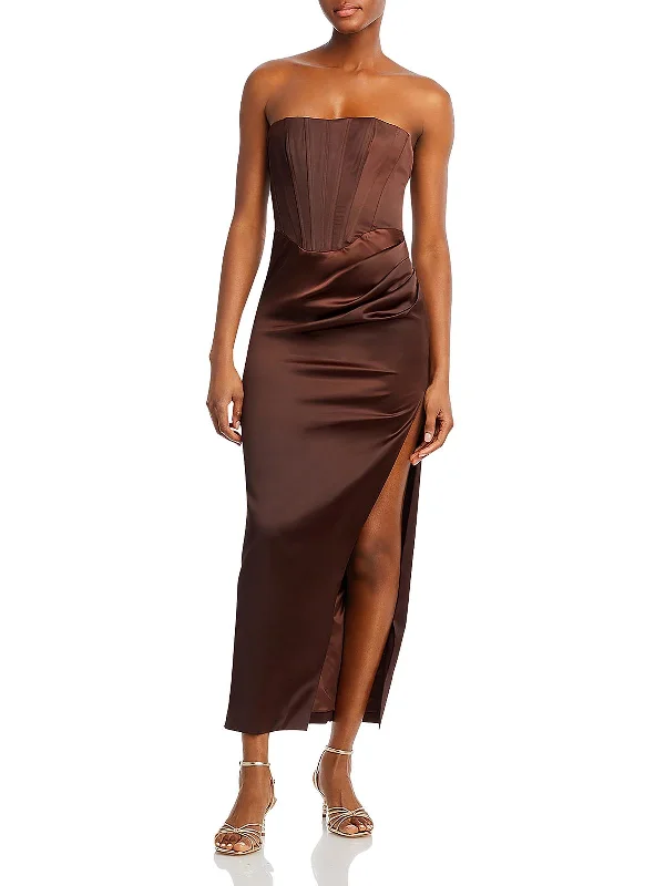 Extreme Clearance Deals Womens Satin Midi Dress