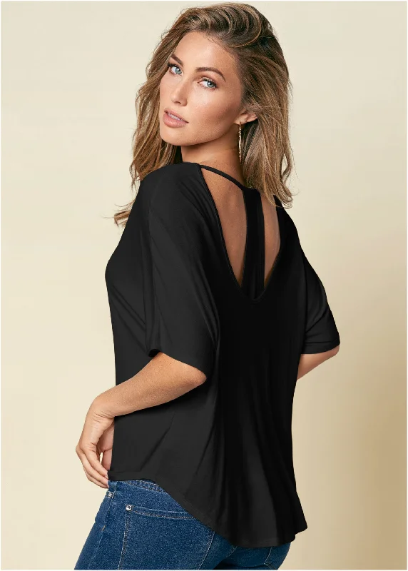 Sale Clothes Online Racerback Basic Top - Black